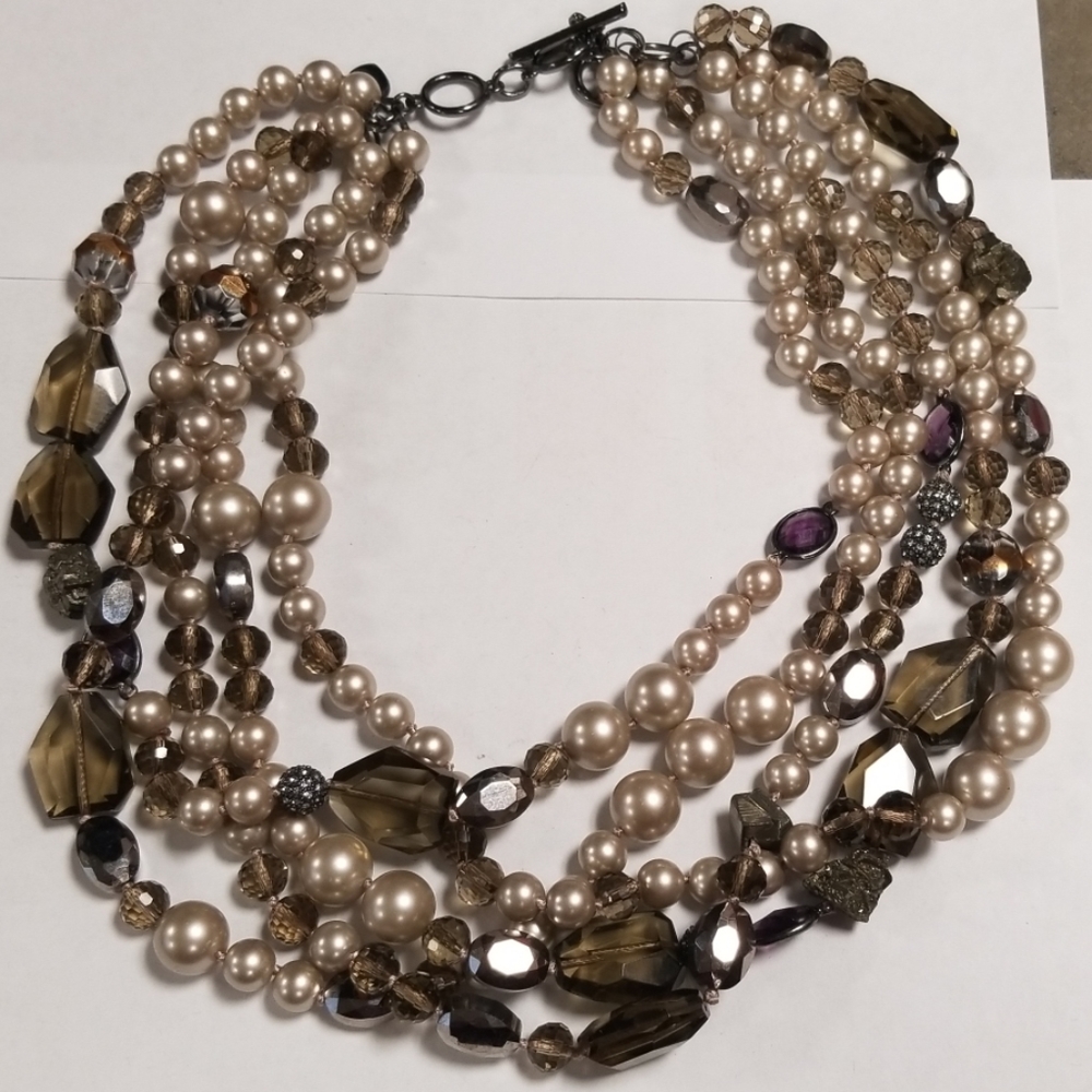 Stella & Dot 5 strand statement necklace